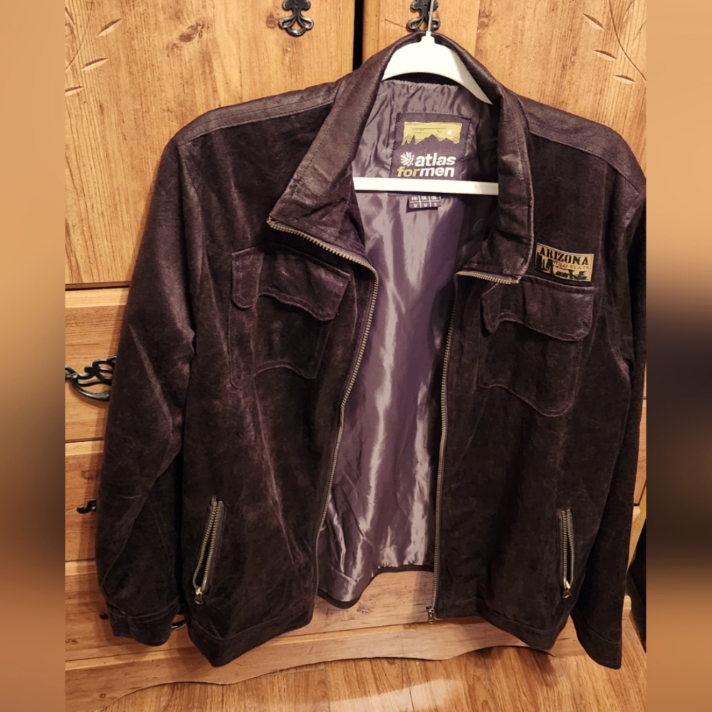 Brown Suede Jacket Atlas For Men